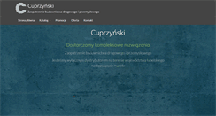 Desktop Screenshot of cuprzynski.pl